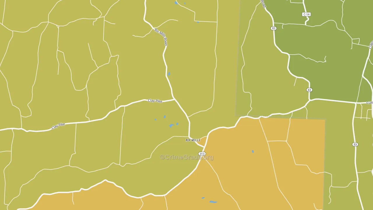 Rix Mills, OH Map of Murder Rates