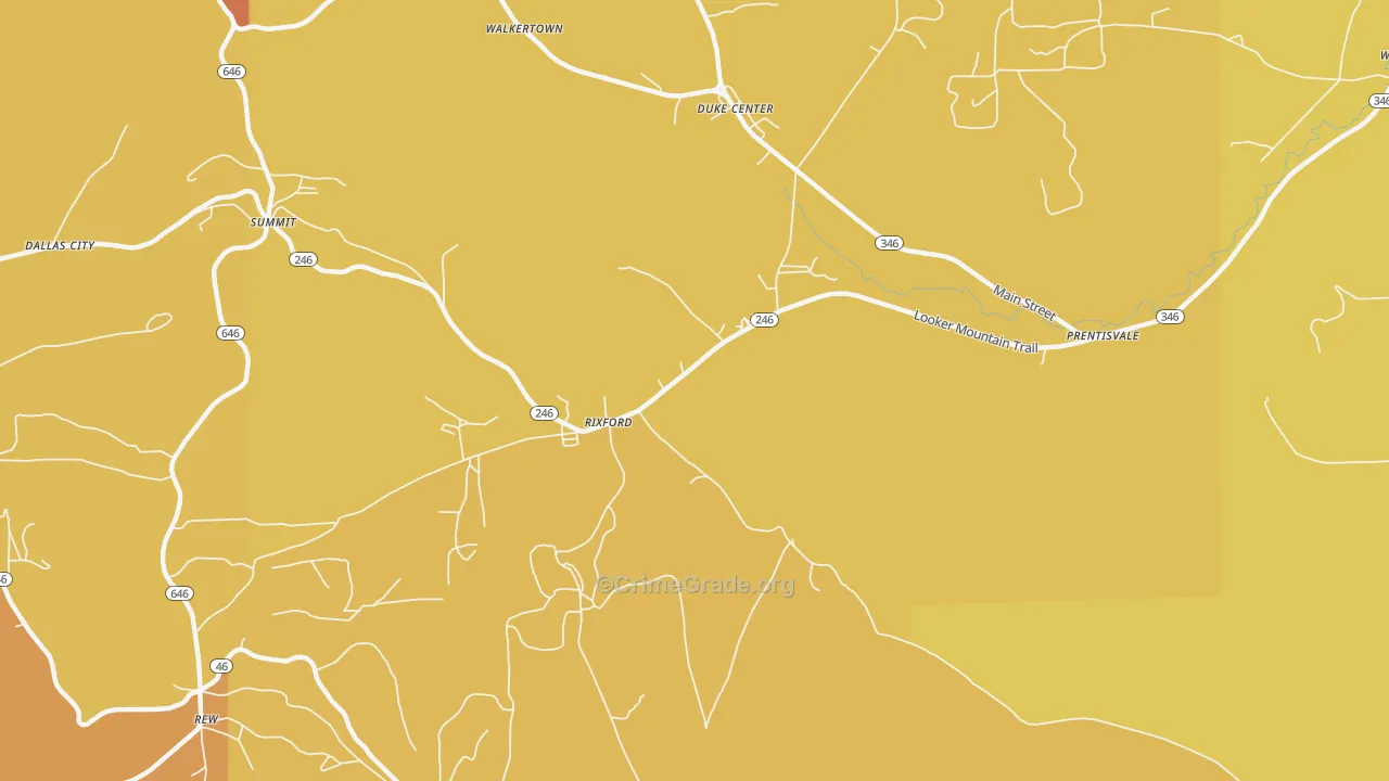 Rixford, PA Map of Murder Rates