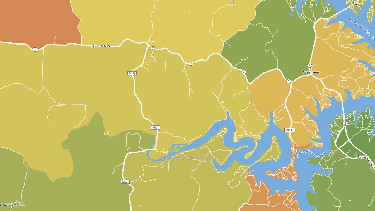 Roach, MO Map of Murder Rates