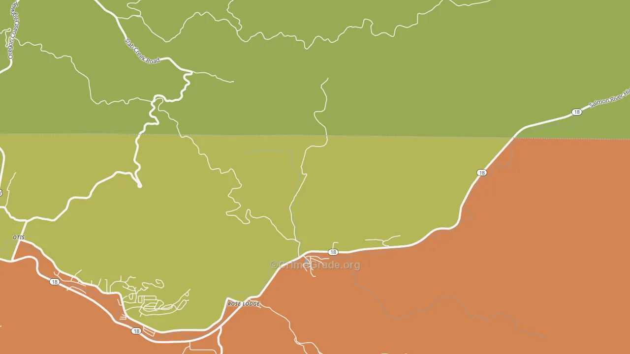 Roads End, OR Map of Murder Rates