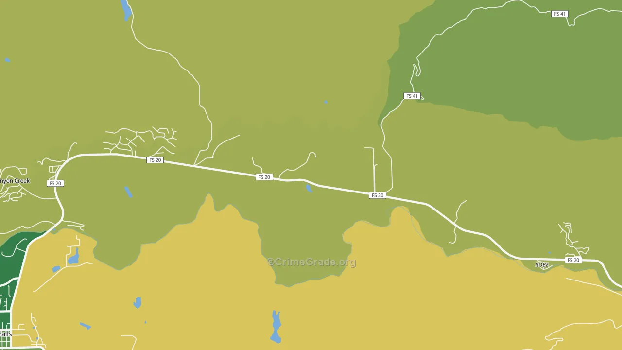 Robe, WA Map of Murder Rates