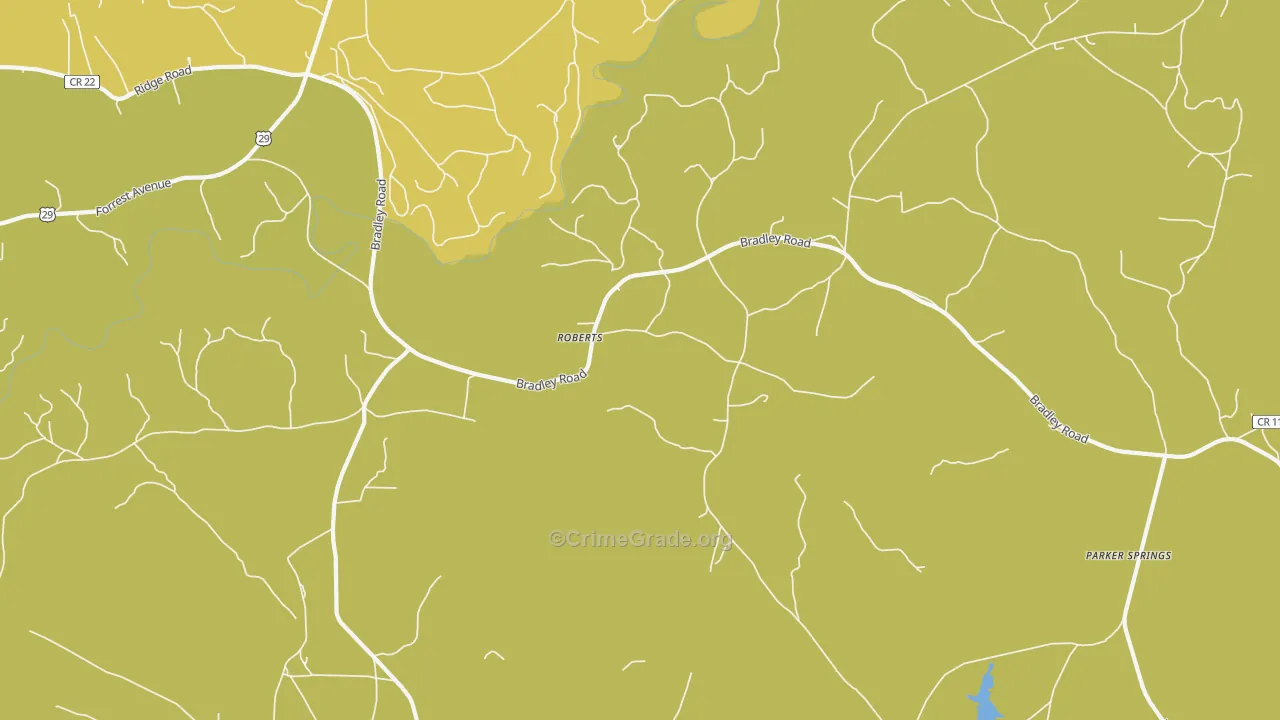Roberts, AL Map of Murder Rates