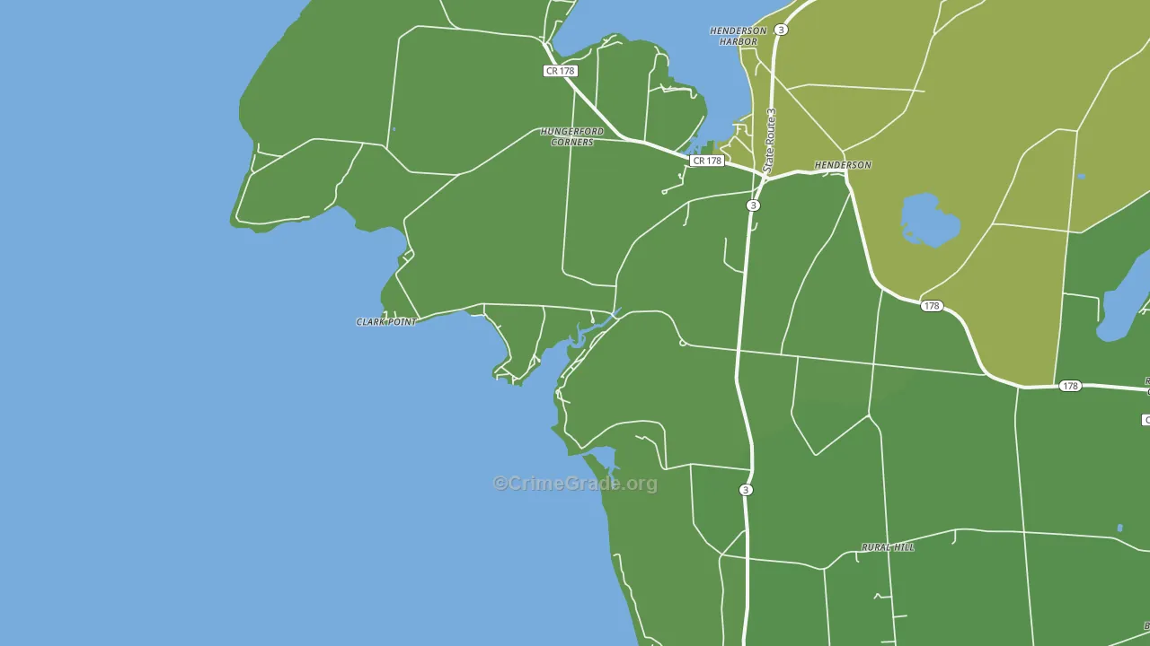 Roberts Corner, NY Map of Murder Rates
