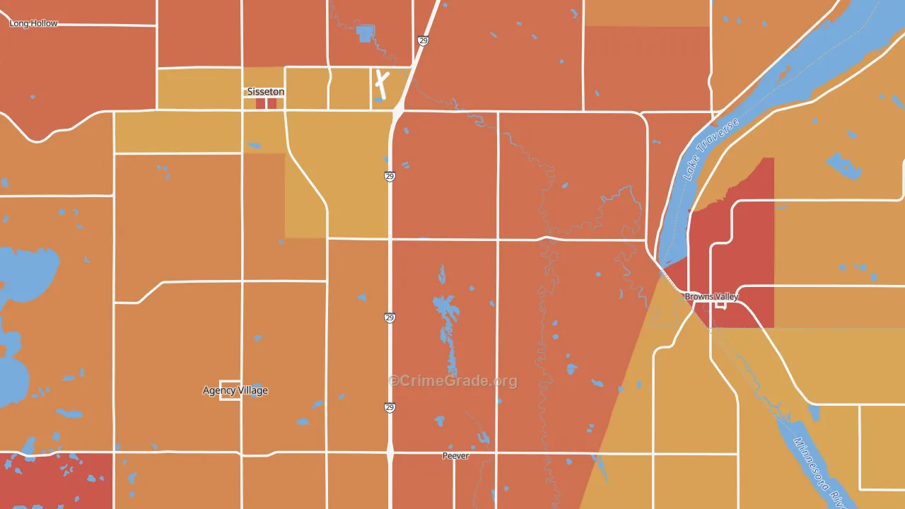 Roberts County, SD Map of Murder Rates