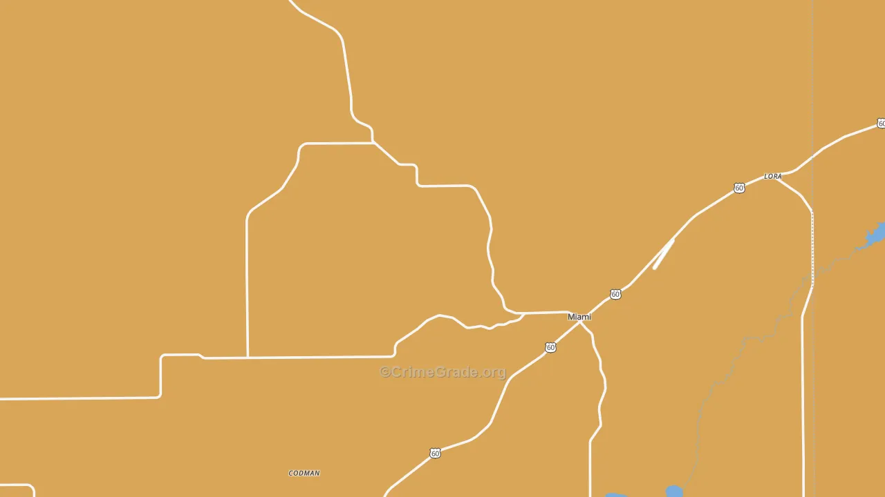 Roberts County, TX Map of Murder Rates