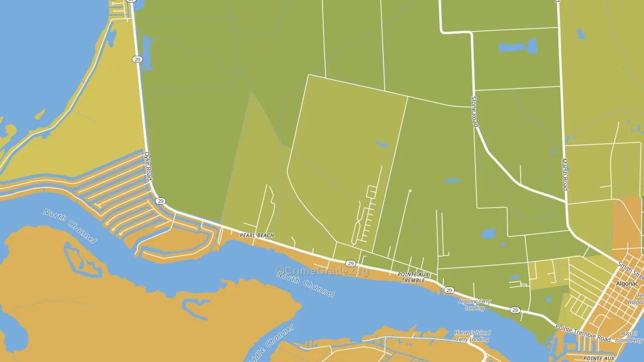 Roberts Landing, MI Map of Murder Rates