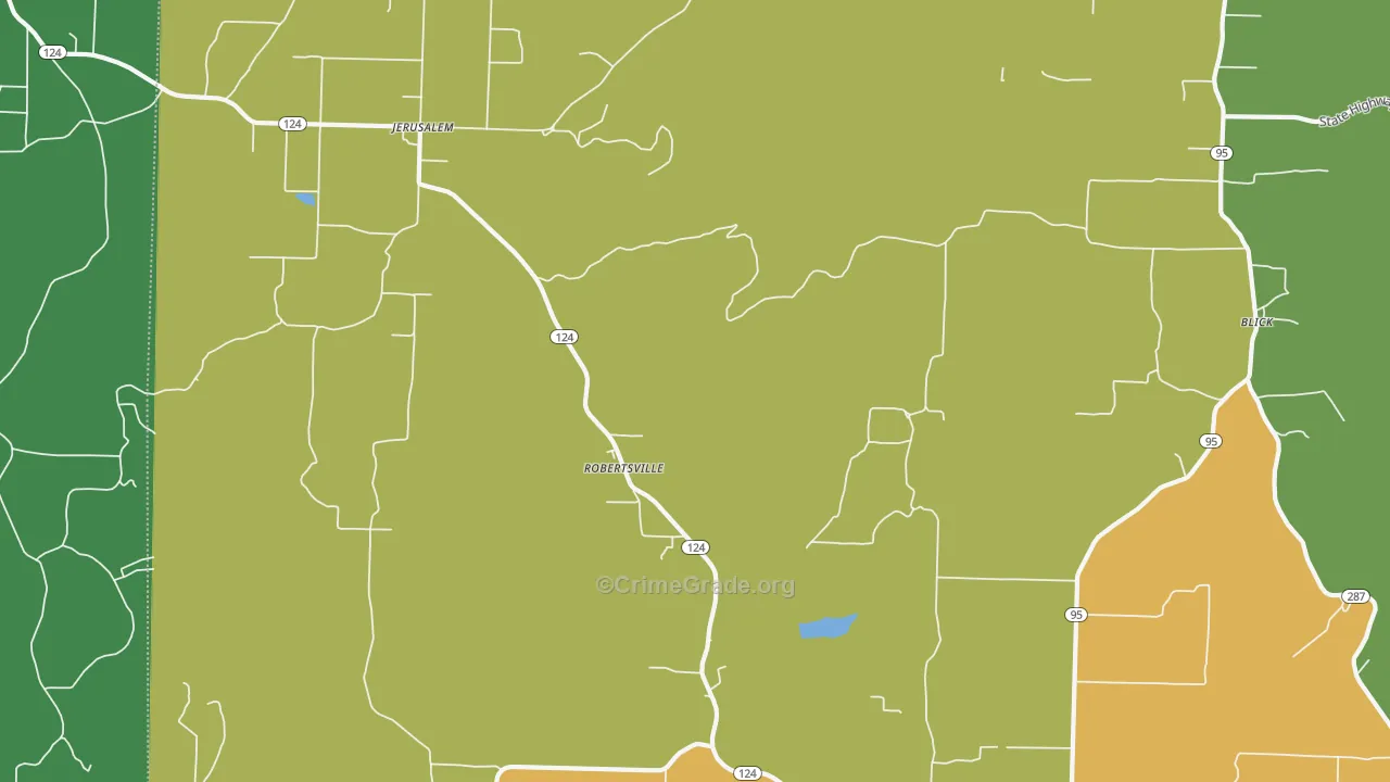Robertsville, AR Map of Murder Rates