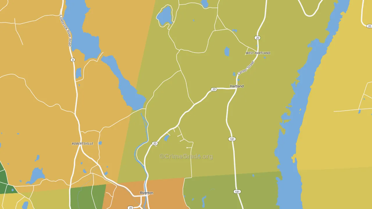 Robertsville, CT Map of Murder Rates