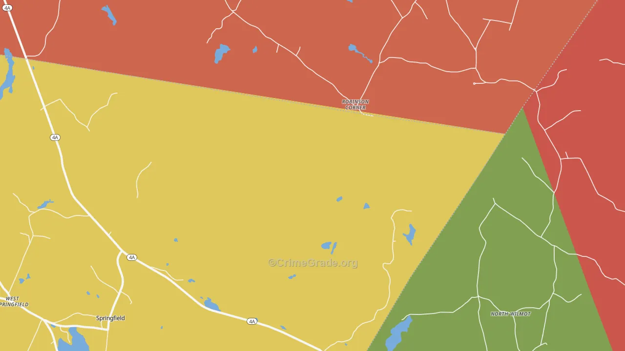 Robinson Corner, NH Map of Murder Rates