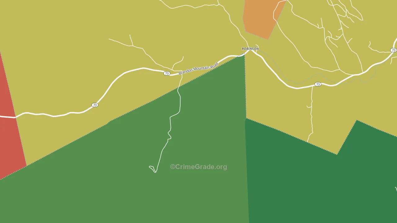 Robinson, VT Map of Murder Rates