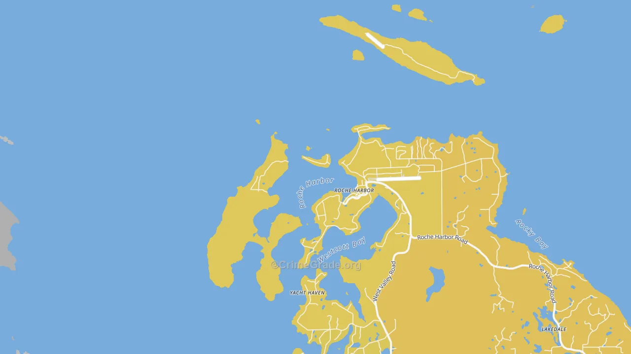 Roche Harbor, WA Map of Murder Rates