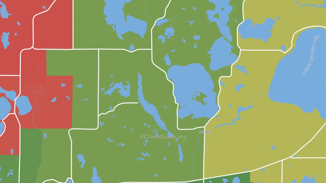 Rochert, MN Map of Murder Rates