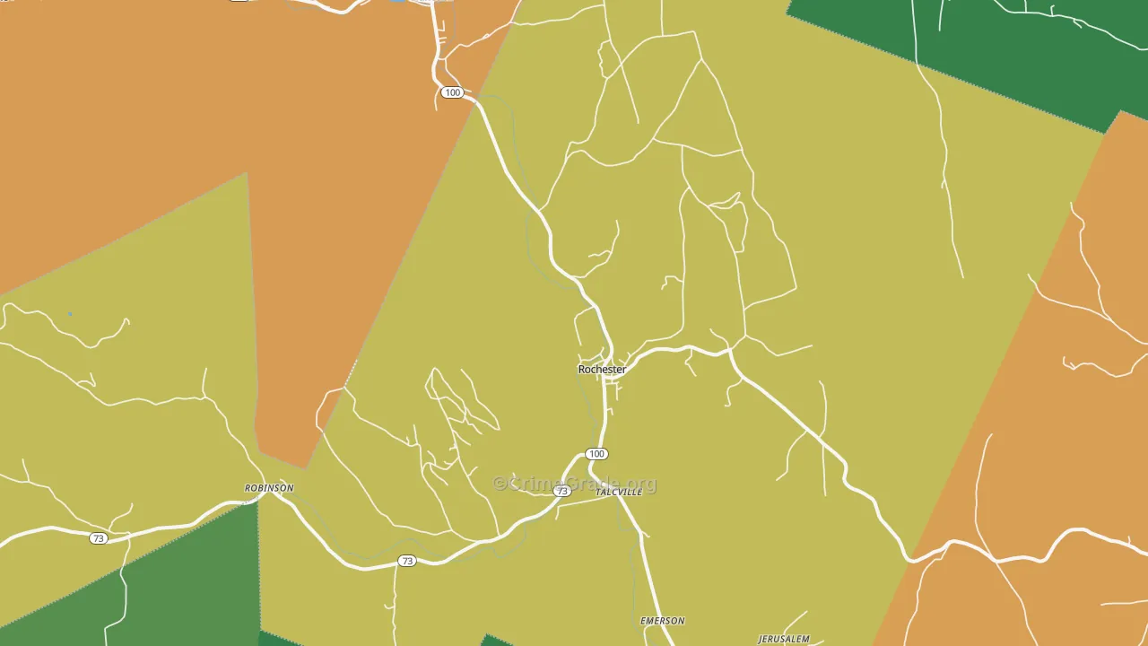 Rochester, VT Map of Murder Rates