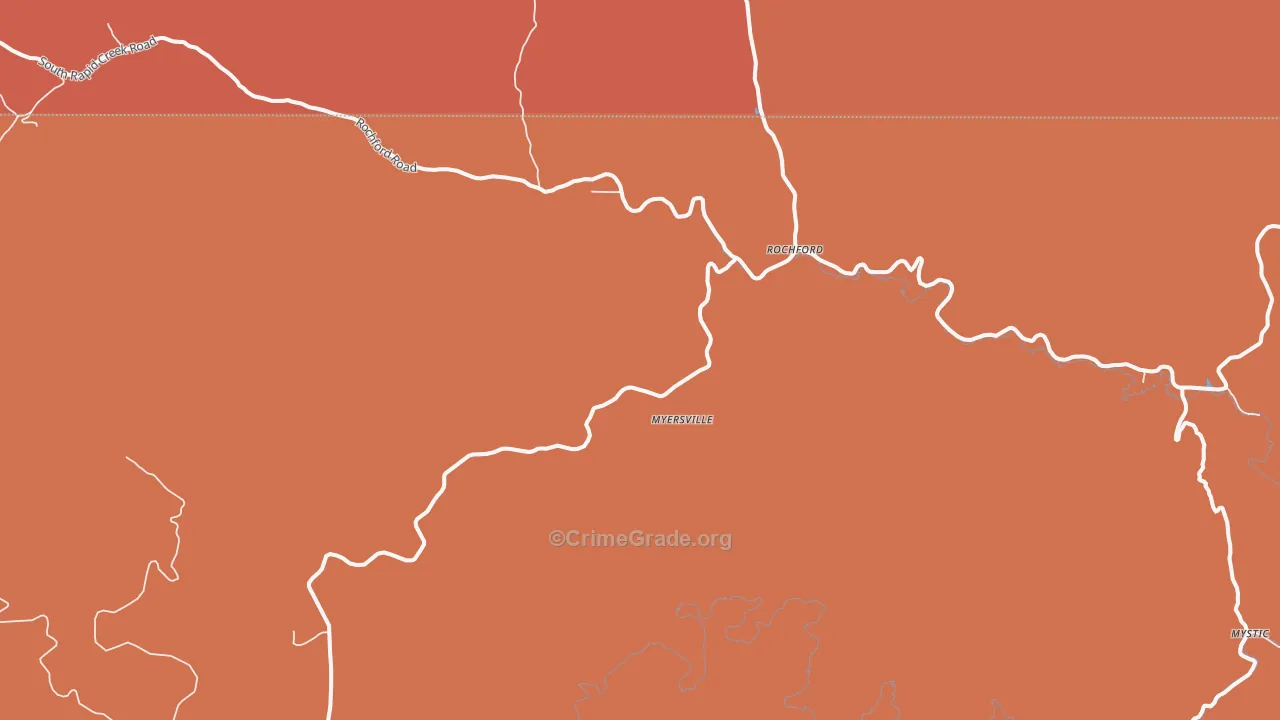 Rochford, SD Map of Murder Rates