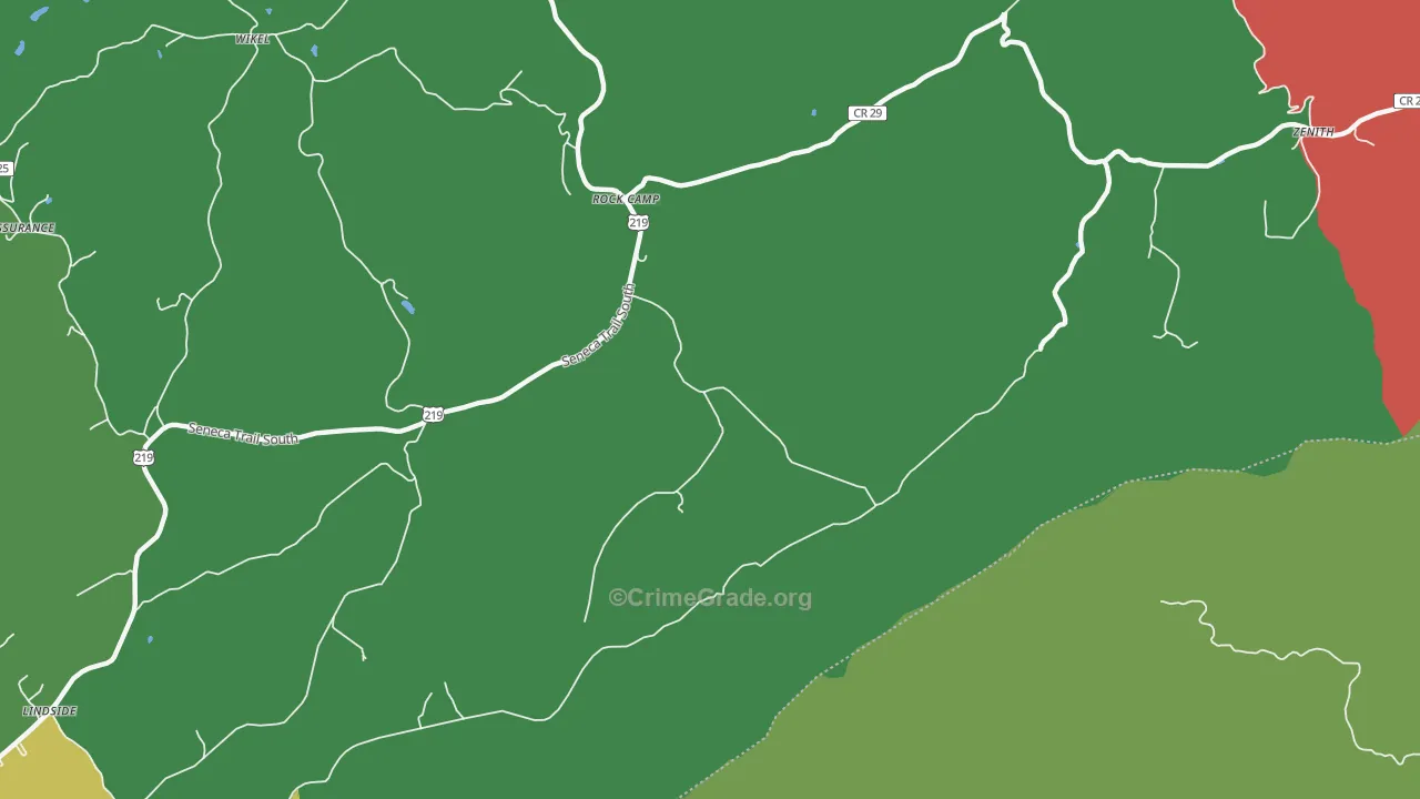 Rock Camp, WV Map of Murder Rates
