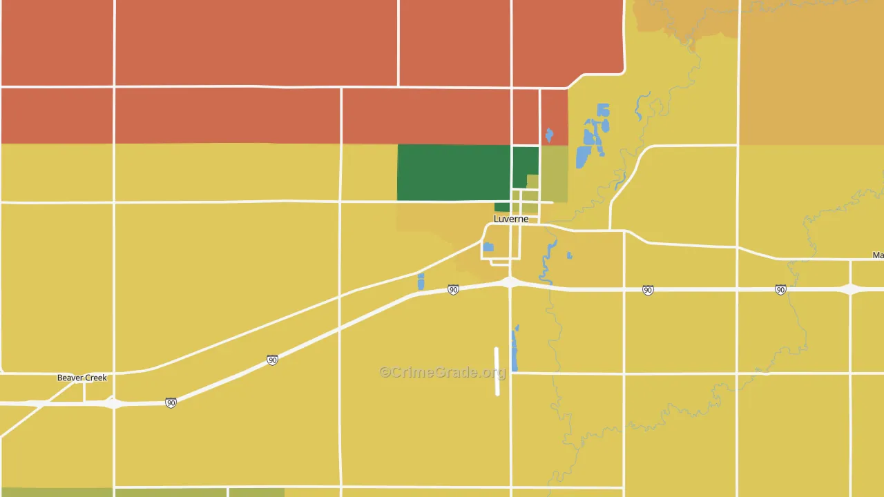 Rock County, MN Map of Murder Rates