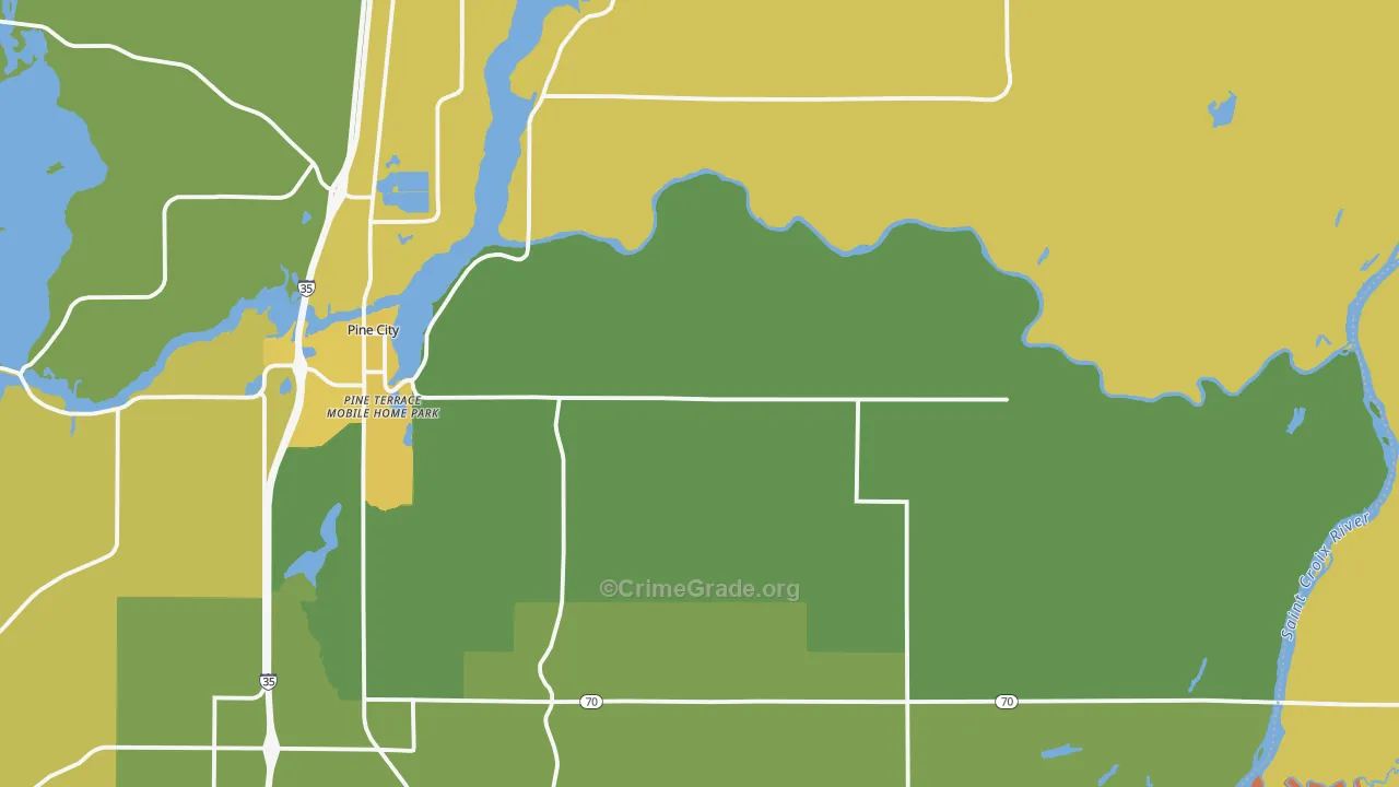 Rock Creek, MN Map of Murder Rates