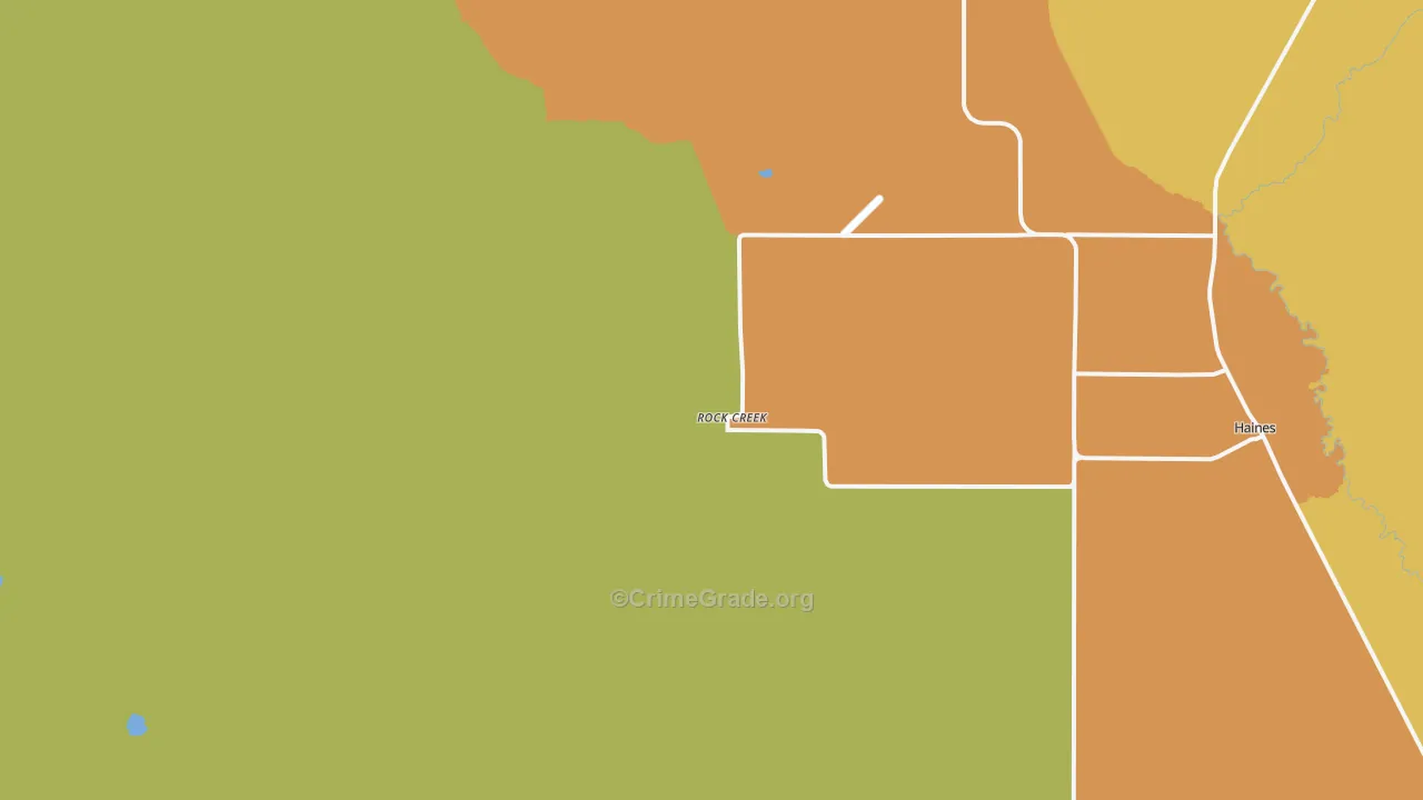Rock Creek, OR Map of Murder Rates