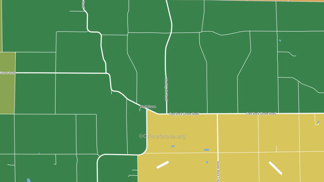 Rock Grove, IL Map of Murder Rates