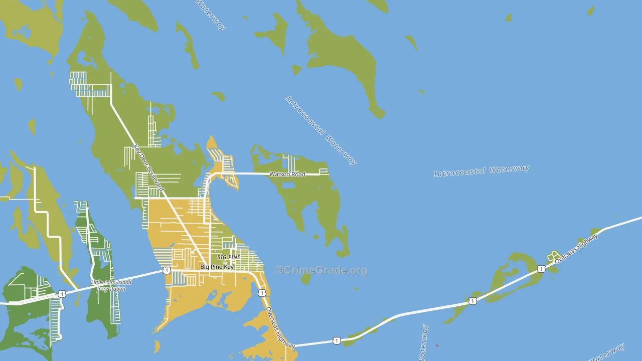 Rock Harbor, FL Map of Murder Rates