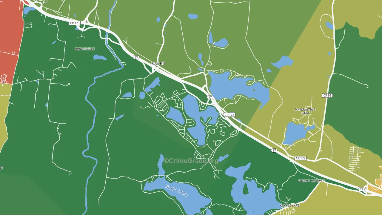 Rock Hill, NY Map of Murder Rates