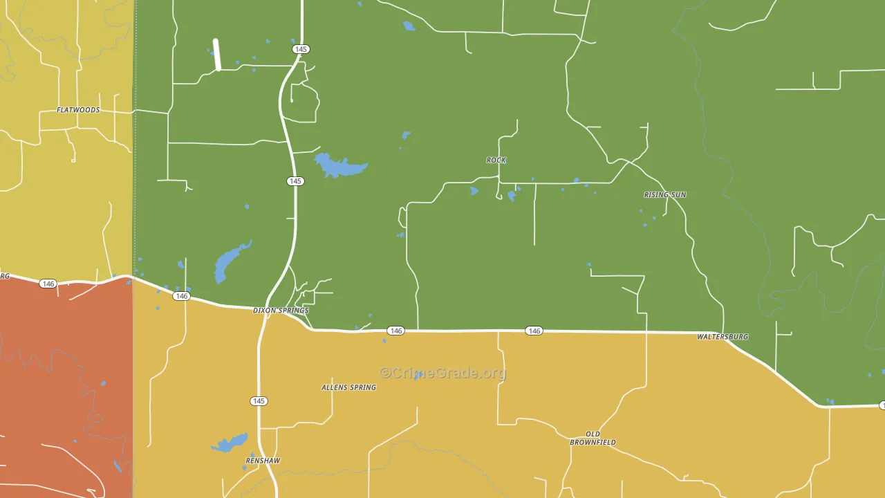 Rock, IL Map of Murder Rates