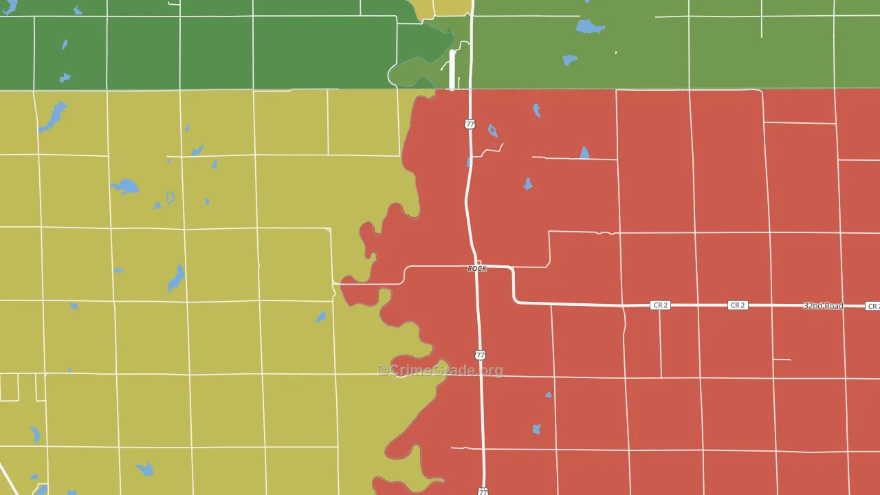 Rock, KS Map of Murder Rates