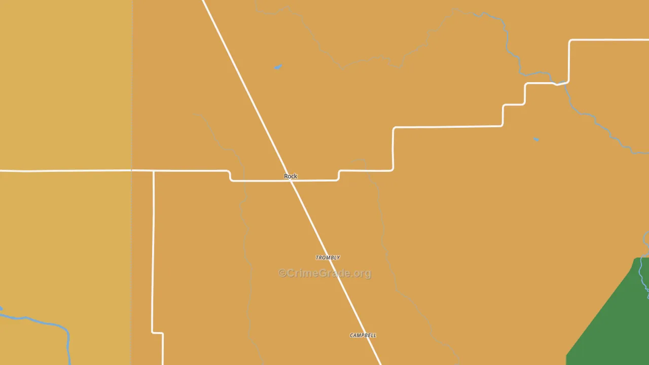 Rock, MI Map of Murder Rates