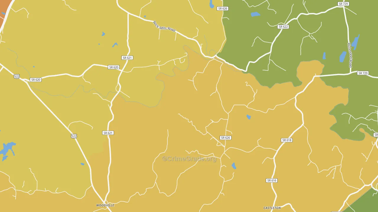 Rock Mills, VA Map of Murder Rates