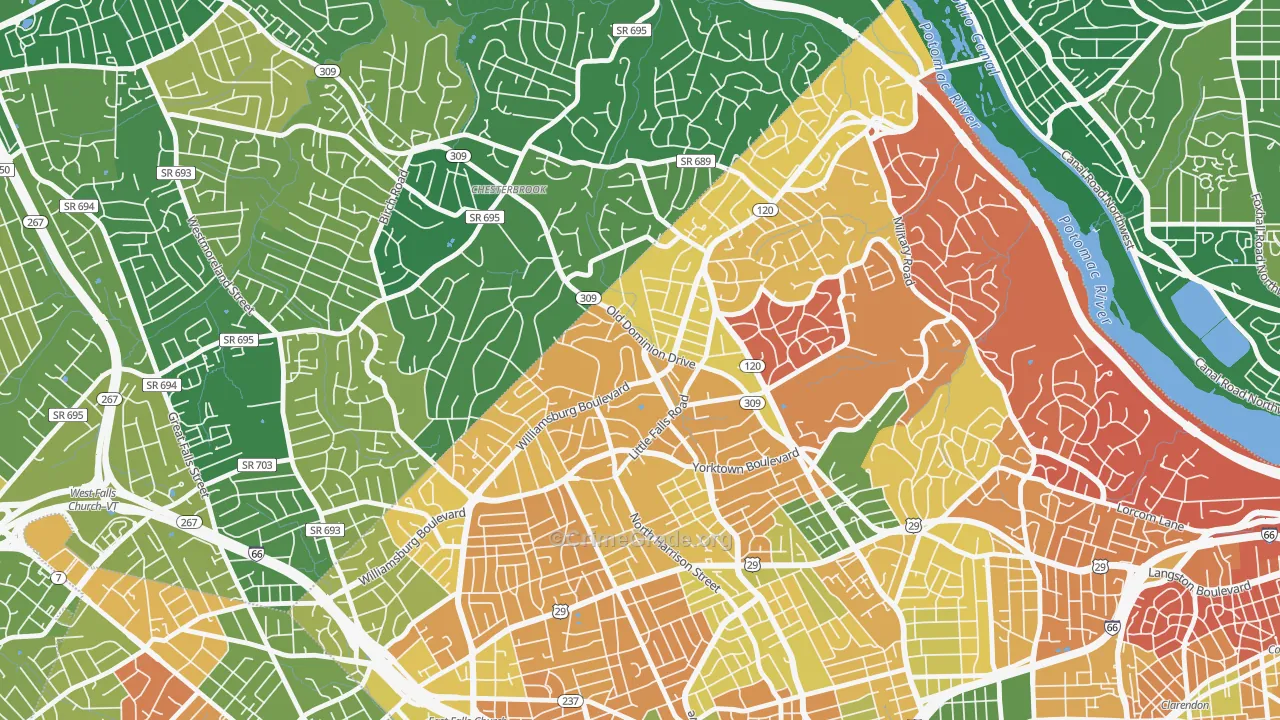 Rock Spring, Arlington, VA Map of Murder Rates
