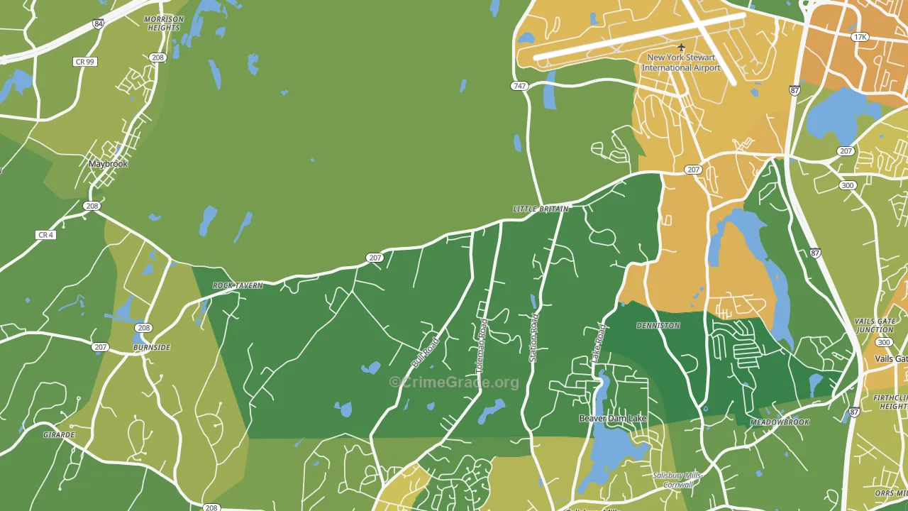 Rock Tavern, NY Map of Murder Rates