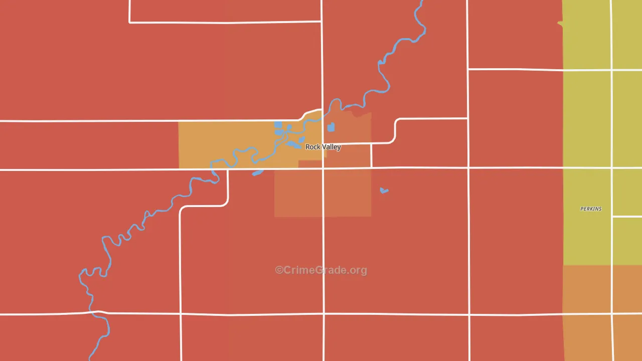 Rock Valley, IA Map of Murder Rates