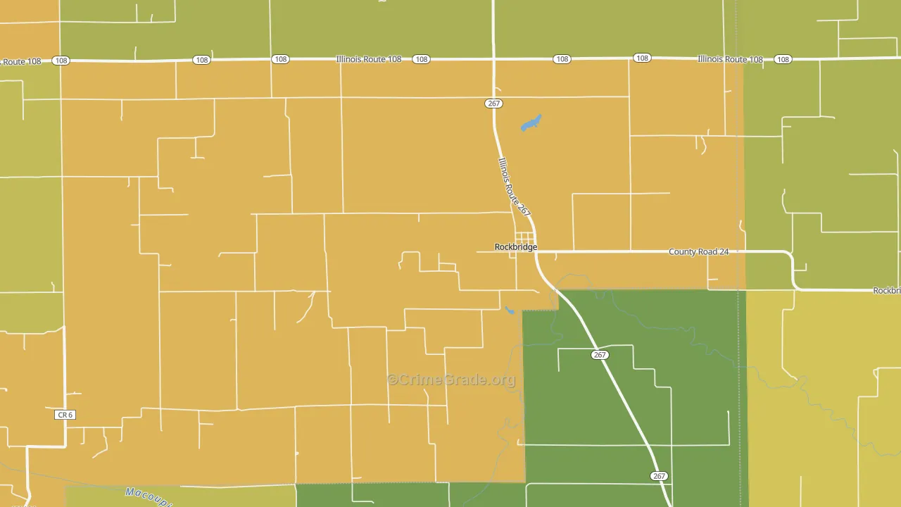 Rockbridge, IL Map of Murder Rates