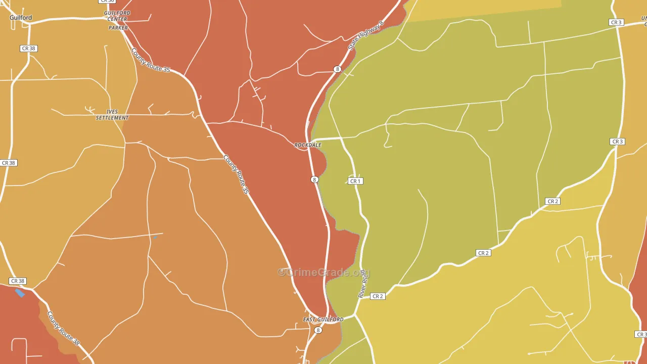 Rockdale, NY Map of Murder Rates