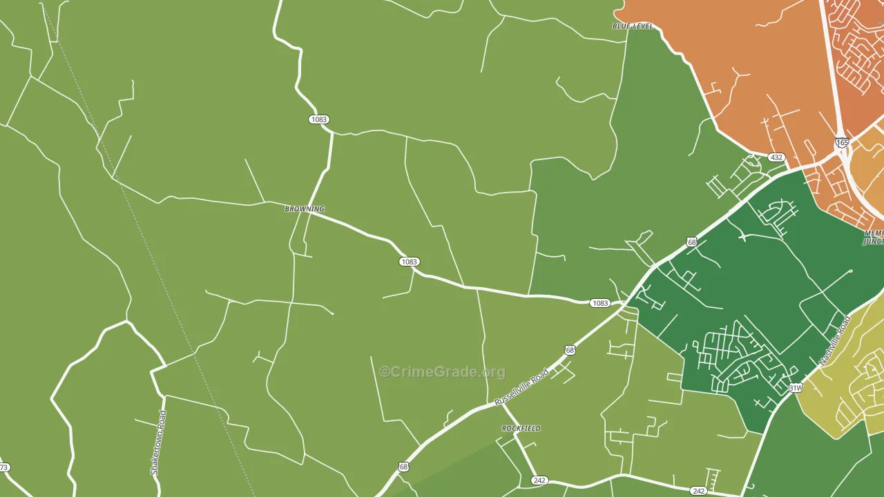 Rockfield, KY Map of Murder Rates