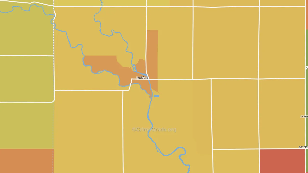 Rockford, IA Map of Murder Rates