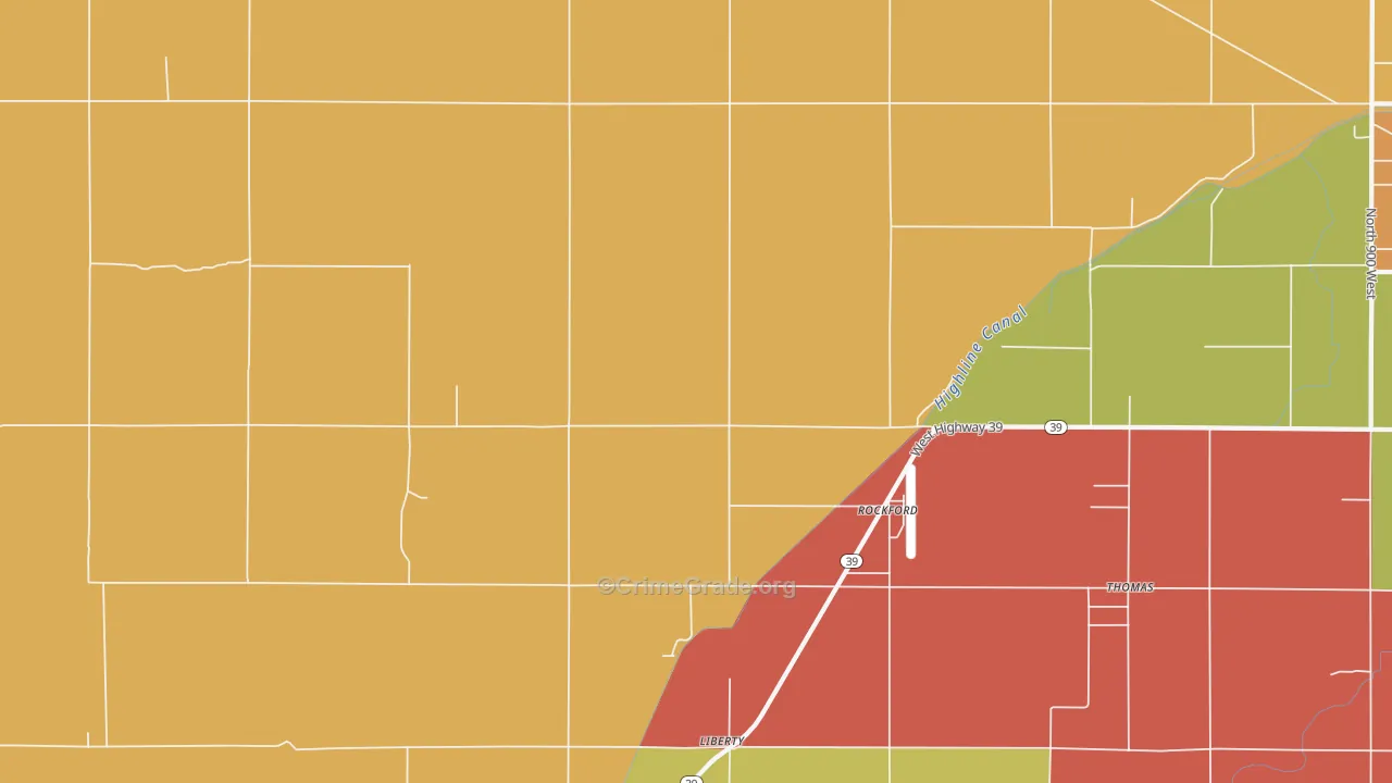 Rockford, ID Map of Murder Rates