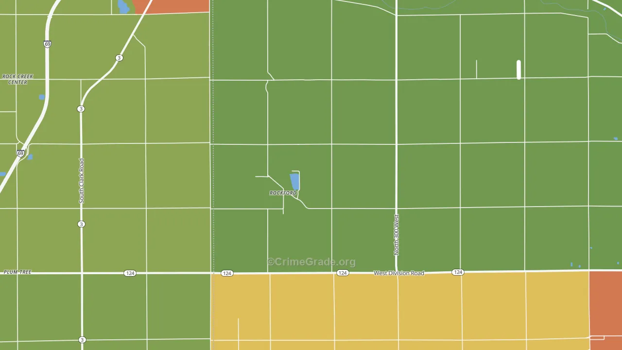 Rockford, IN Map of Murder Rates