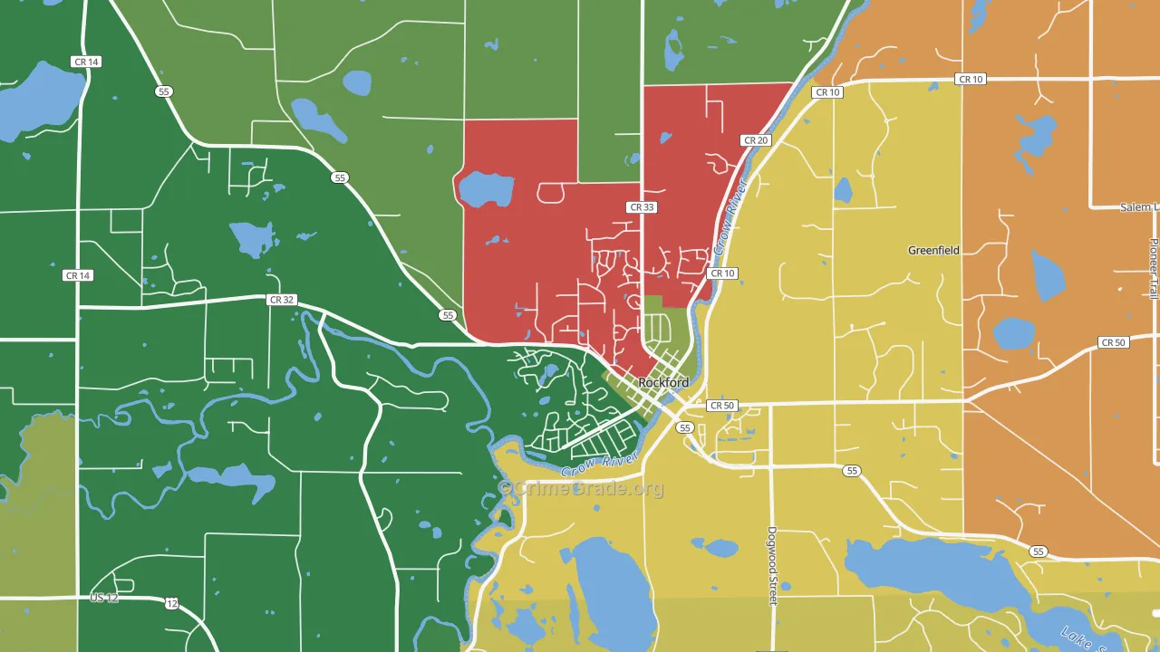 Rockford, MN Map of Murder Rates