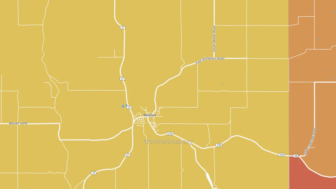Rockford, WA Map of Murder Rates