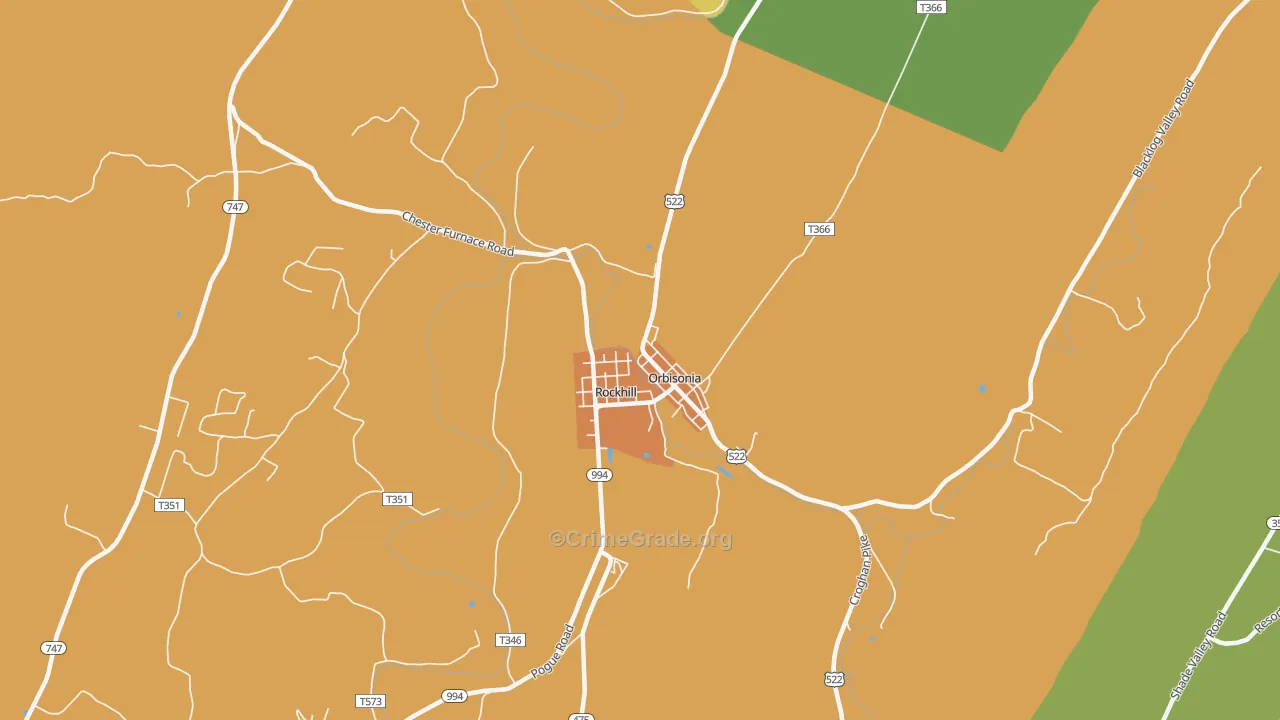 Rockhill Furnace, PA Map of Murder Rates