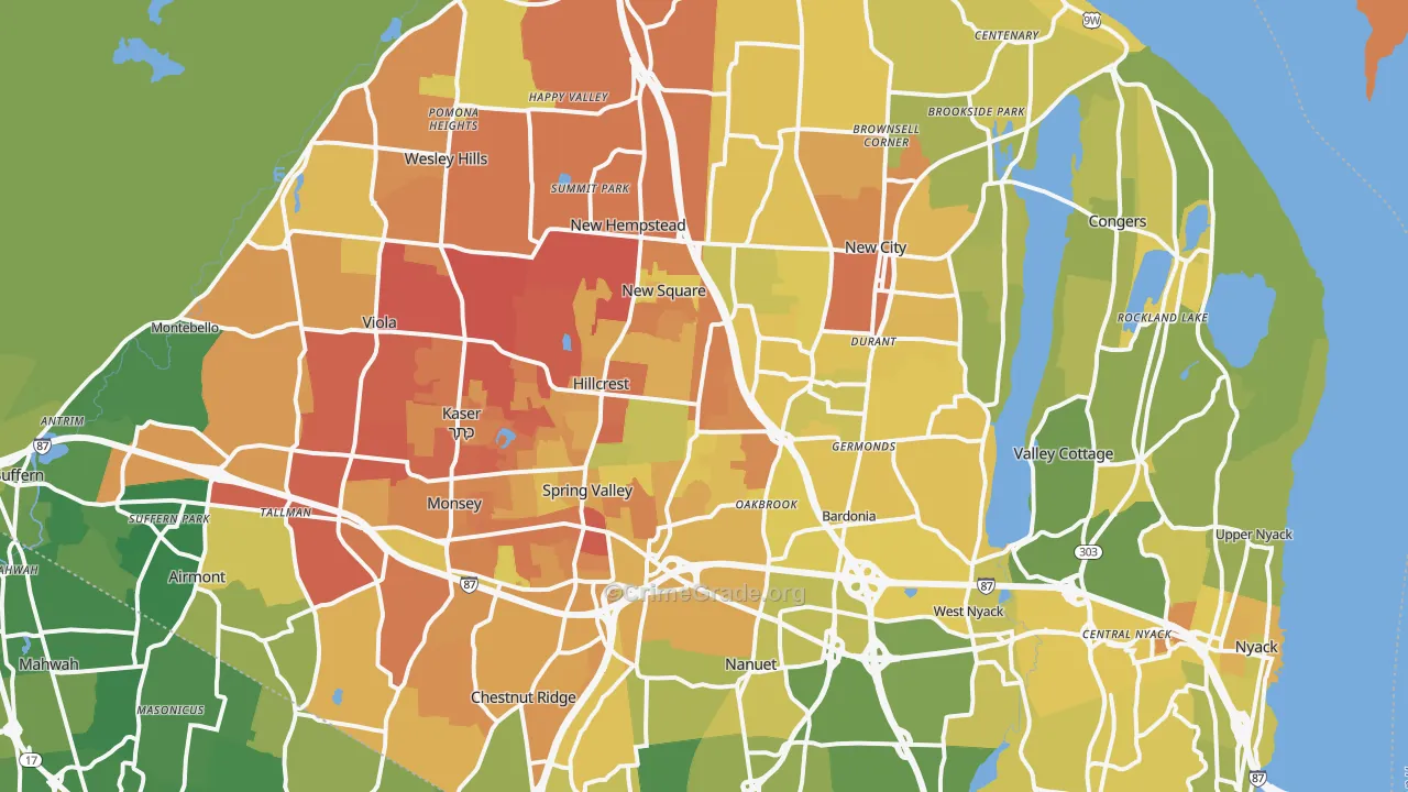Rockland County, NY Map of Murder Rates