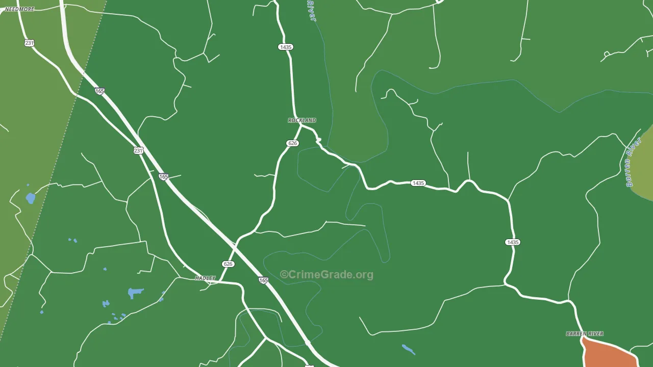 Rockland, KY Map of Murder Rates