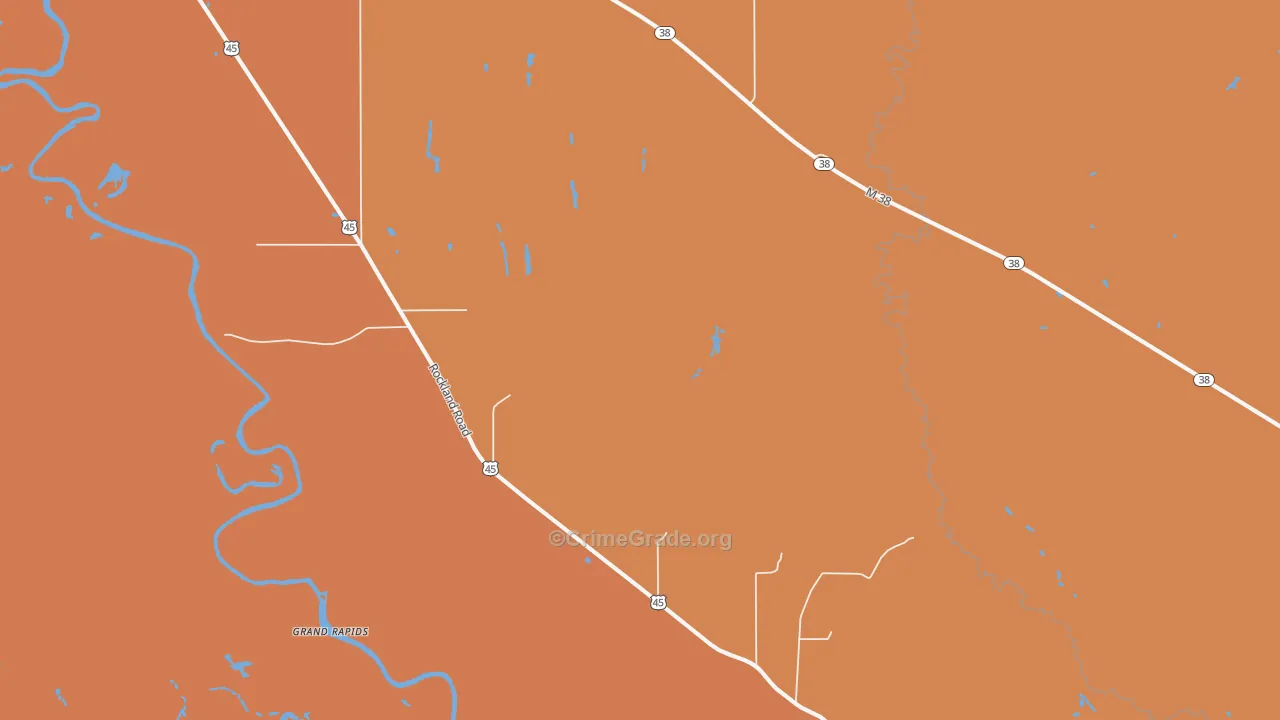 Rockland, MI Map of Murder Rates
