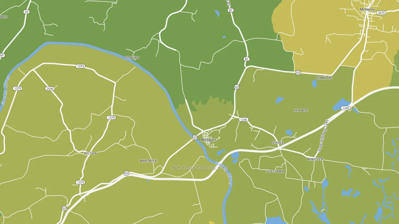 Rockport, KY Map of Murder Rates
