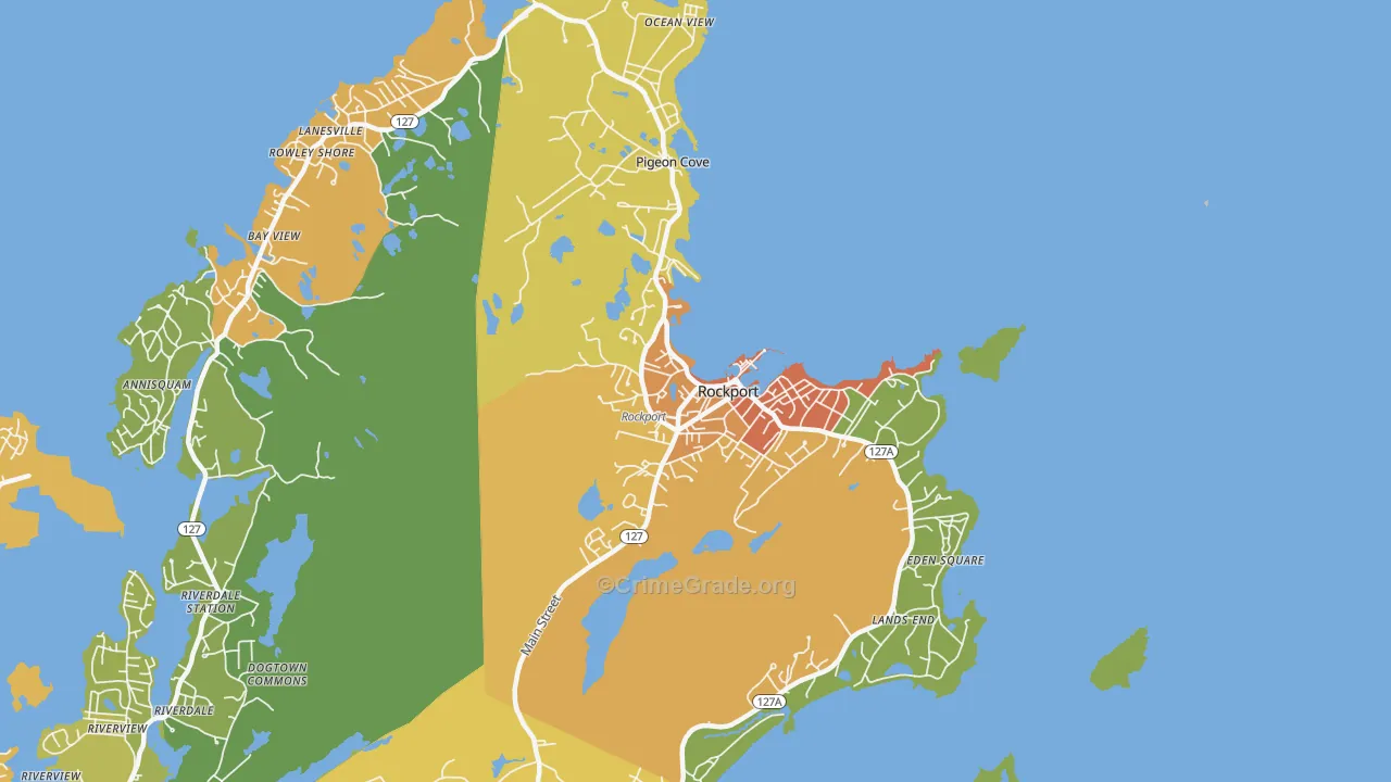Rockport, MA Map of Murder Rates
