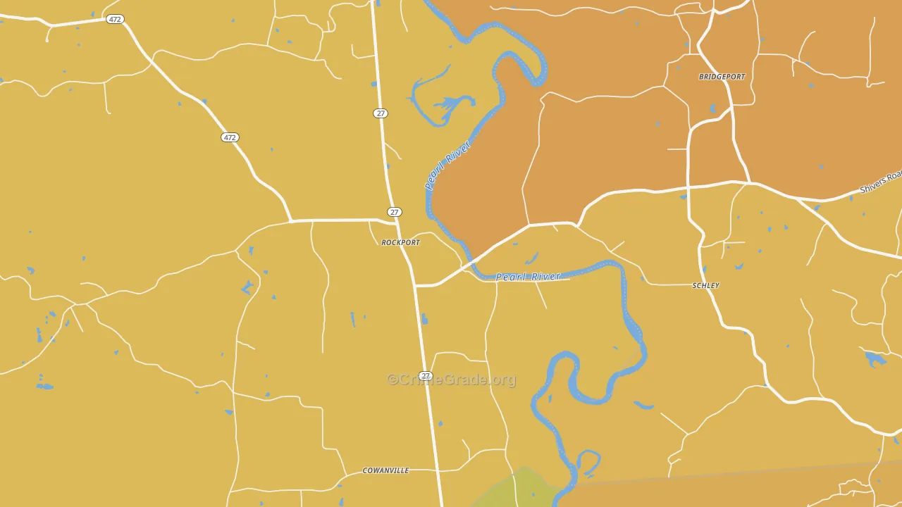 Rockport, MS Map of Murder Rates