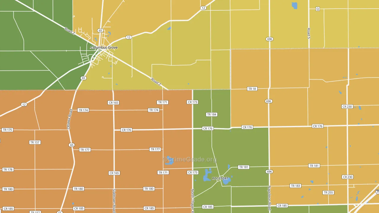 Rockport, OH Map of Murder Rates