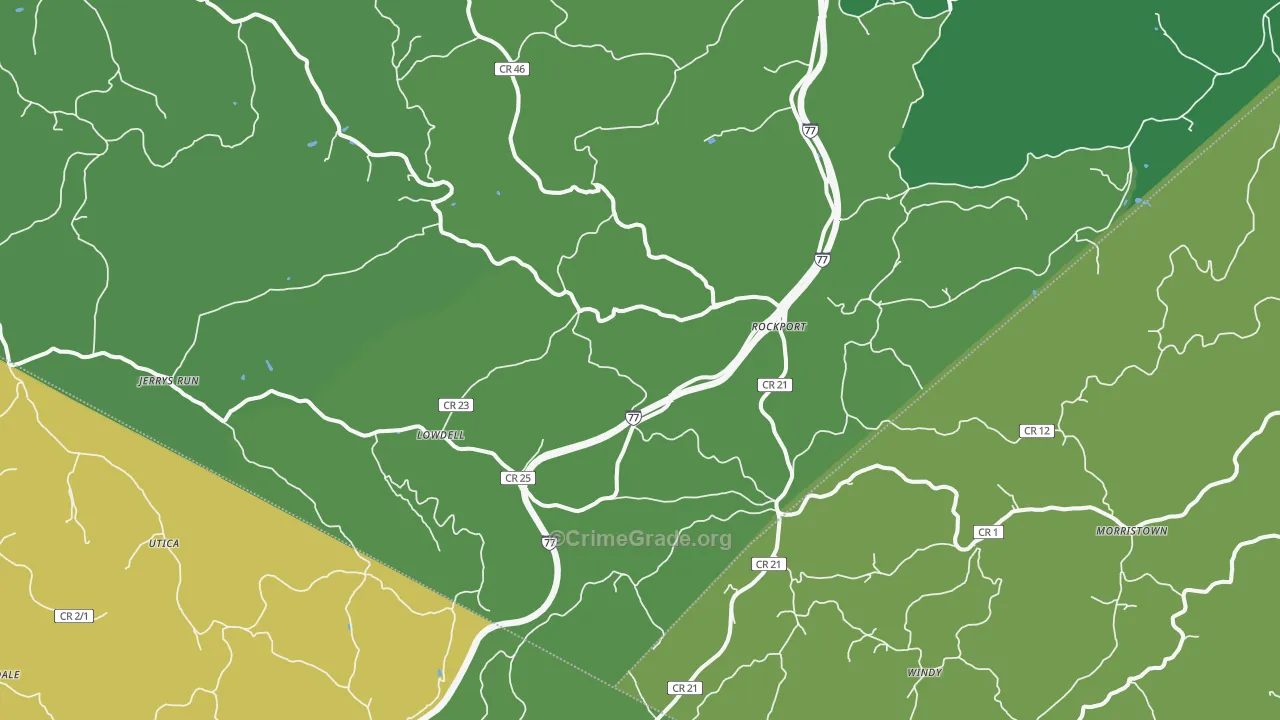 Rockport, WV Map of Murder Rates