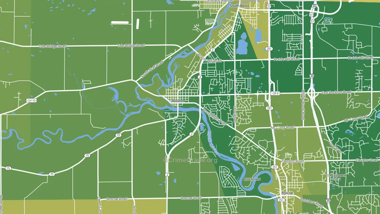 Rockton, IL Map of Murder Rates